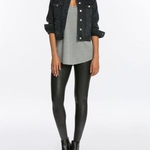 NEW Spanx Faux Leather Leggings Petite Small